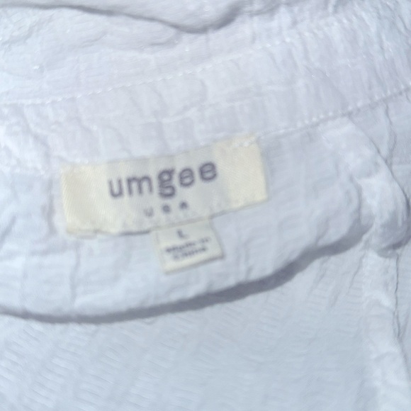 Umgee white high low button down oversized shirt size large - Picture 6 of 6